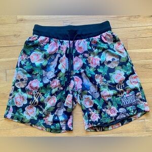 Joyrich Black Floral Graphic Shorts